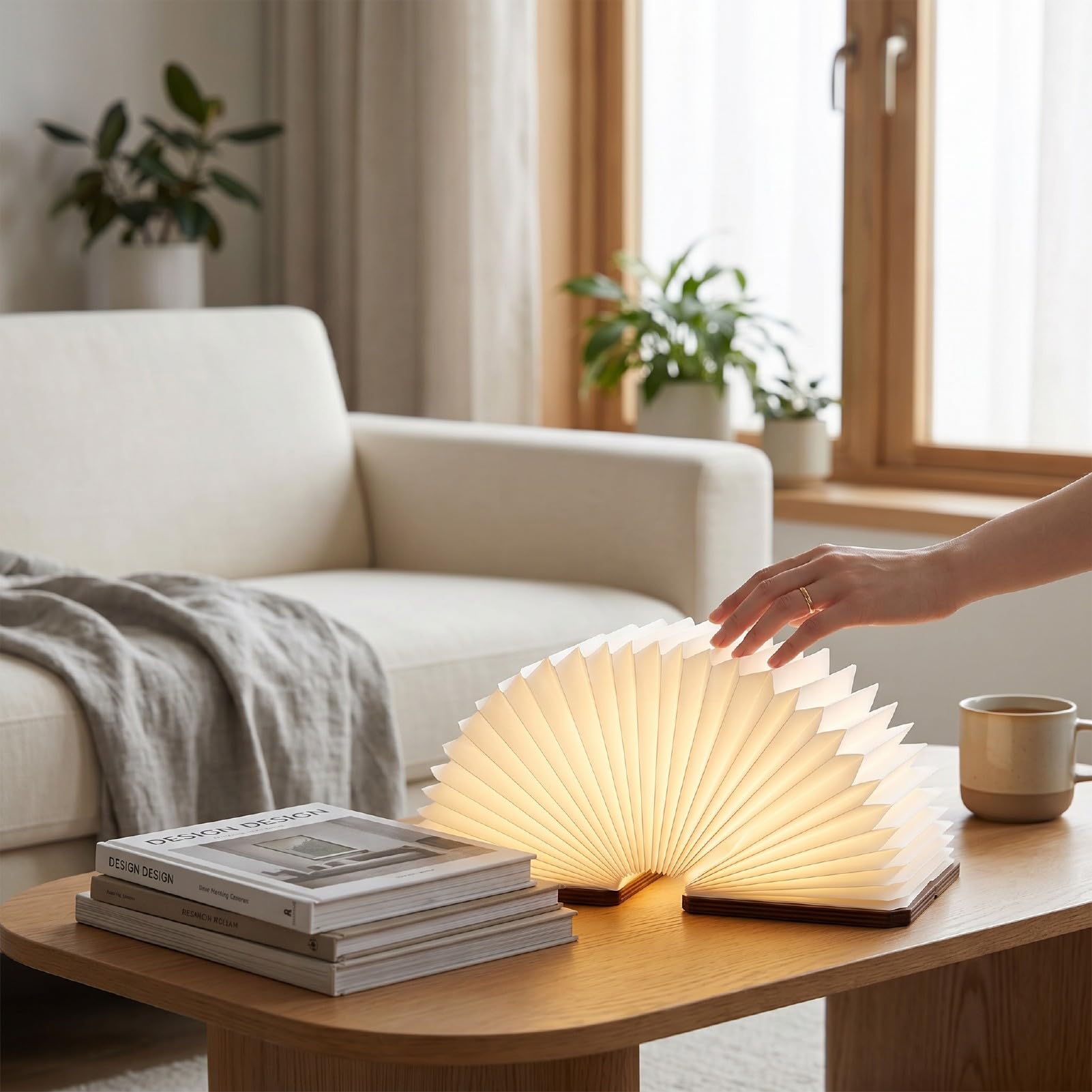 Brrnoo Lampada da Libro Pieghevole Lampada da Libro Pieghevole da Scrivania USB C Batteria Ricaricabile 1200mAh Li 3000K Luce LED Calda per la Lettura Comodino da (Noce nera)