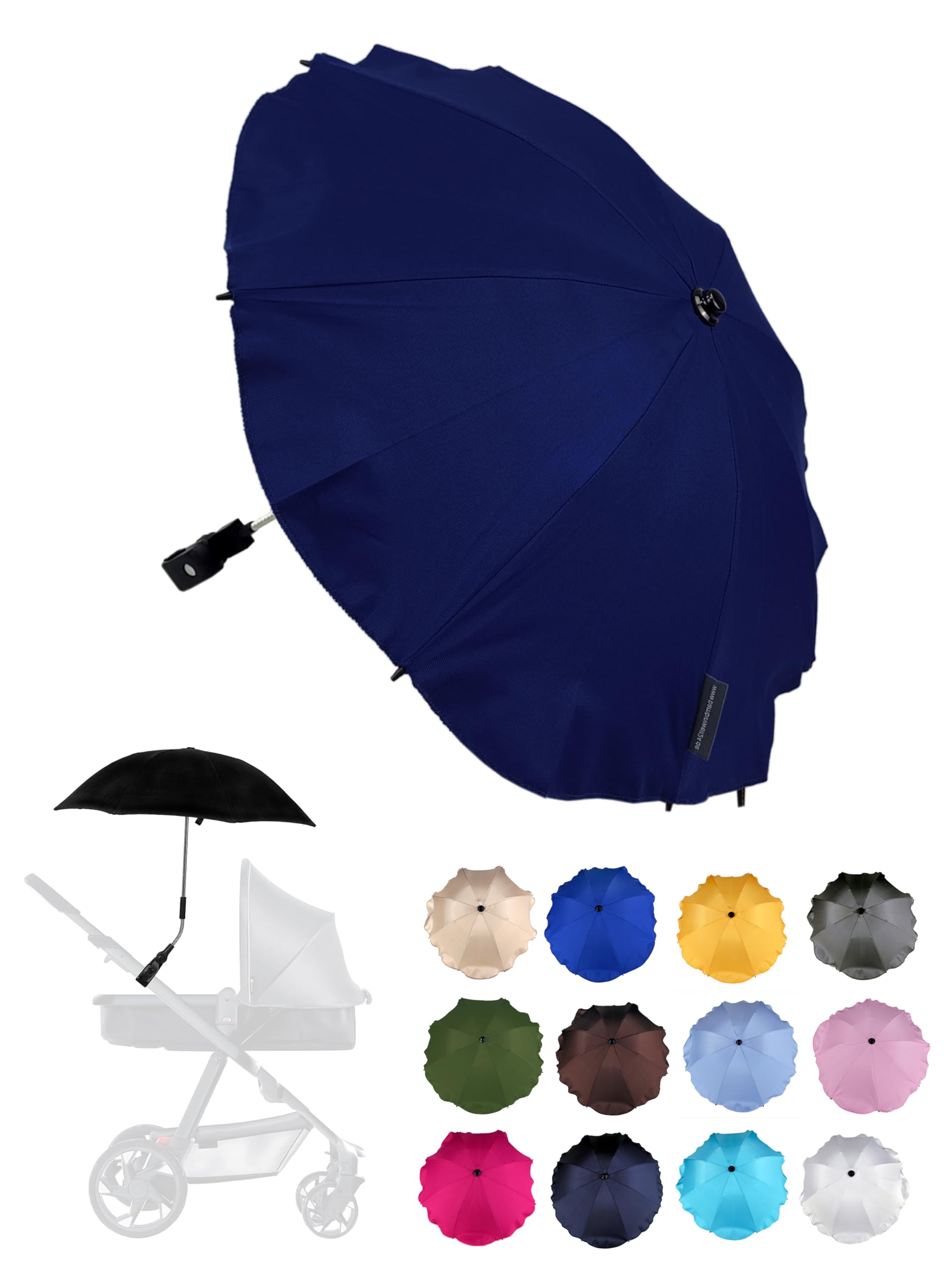 Universele zonwering [Parasol voor kinderwagen] Buggy UV-bescherming 50