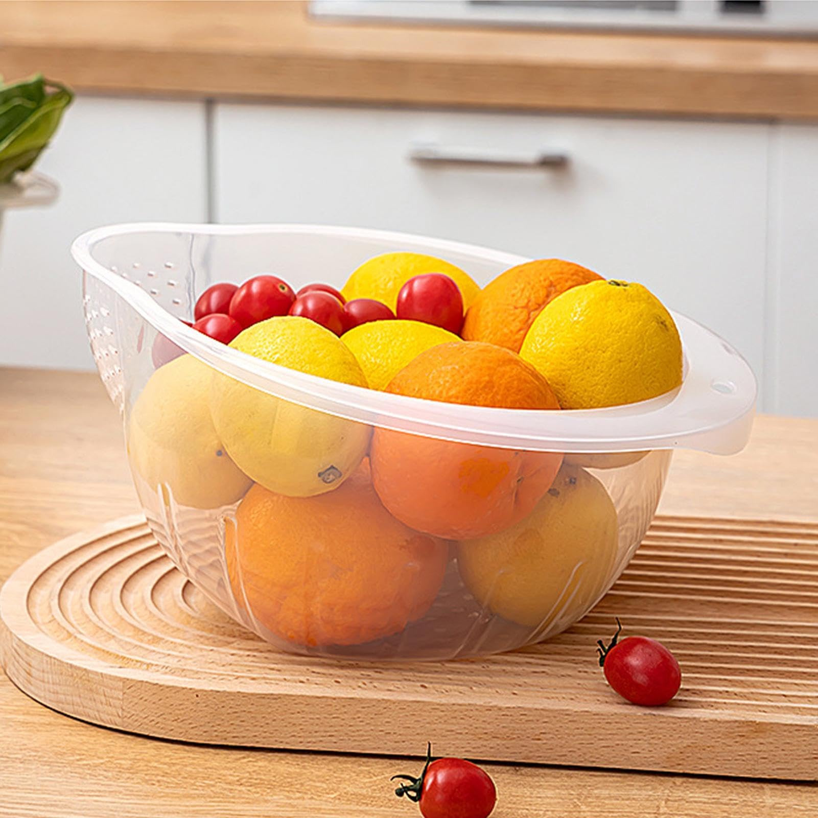 Bol à Laver à Riz Passoire De Drainage En Acier Inoxydable Avec Fond