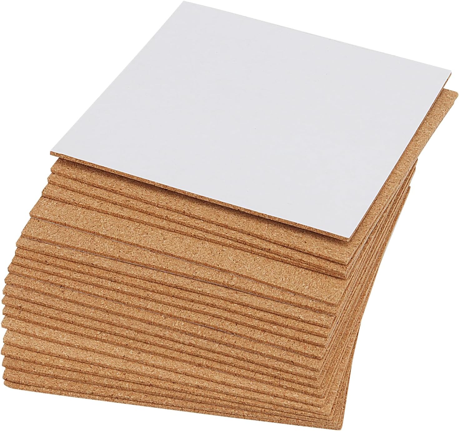 SHEUTSAN 40 Pcs 6 x 6 Inch Self Adhesive Squares Cork Sheets, 1/12 Inch Cork Coaster Backing, Sticky Back Board for DIY Crafts, Tiles - Image 4