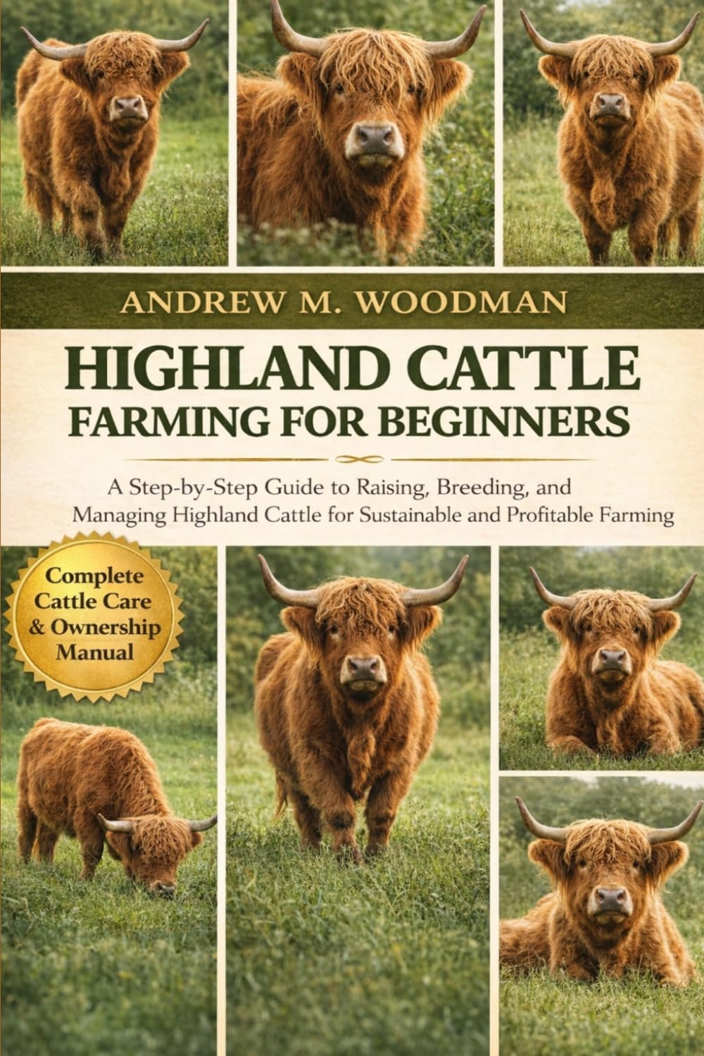 HIGHLAND CATTLE FARMING FOR BEGINNERS: A Step-by-Step Guide to Raising, Breeding, and Managing Highland Cattle for Sustainable and Profitable Farming