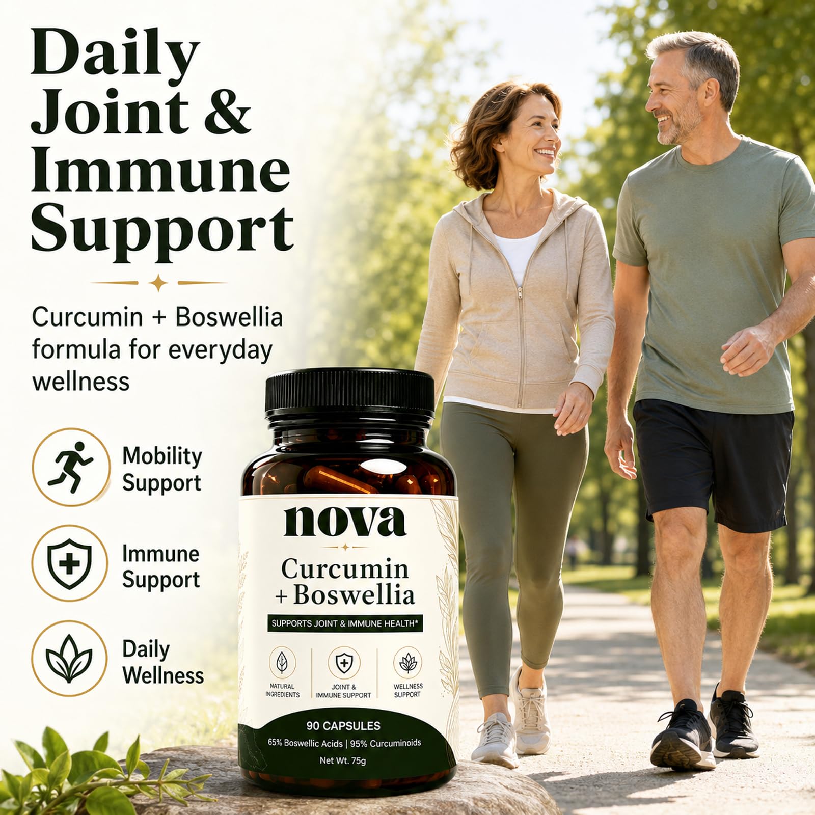 Nova Curcumin Boswellia, 90 Capsules with Black Pepper Extract — Amazon image 4