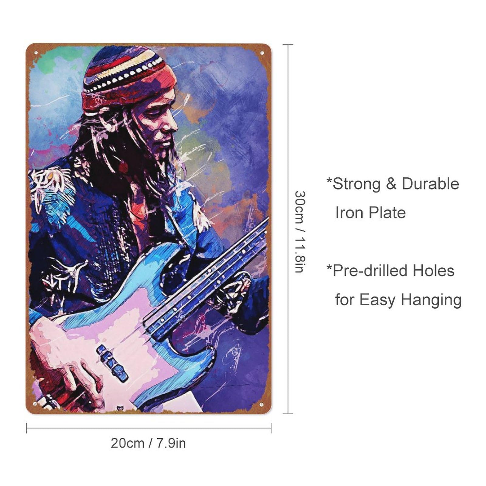 Targa In Metallo Vintage Jaco Pastorius – Poster Latta 20x30 Cm Per Decorazione Parete, Regalo
