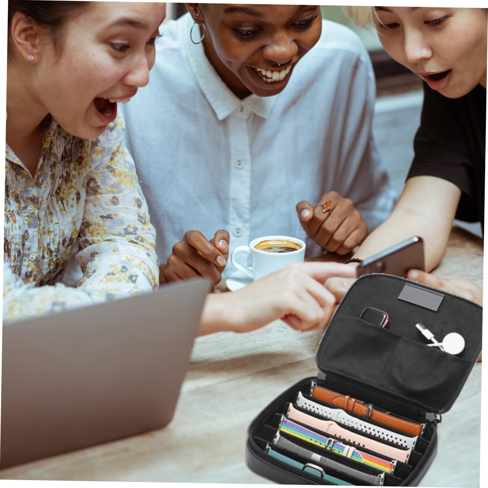 Bolsa de Almacenamiento para Correas de Reloj Material de Superfibra Resistente y Fácil de Transportar, Adecuado para Camping y Salidas
