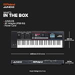 Roland JUNO-D6 Synthesizer | 61-Note Keyboard with Synth Action | ZEN-Core Engine with Over 3800 Onboard Sounds | Intuitive Creative Tools | USB-C Audio/MIDI Interface for Mobile & Computers