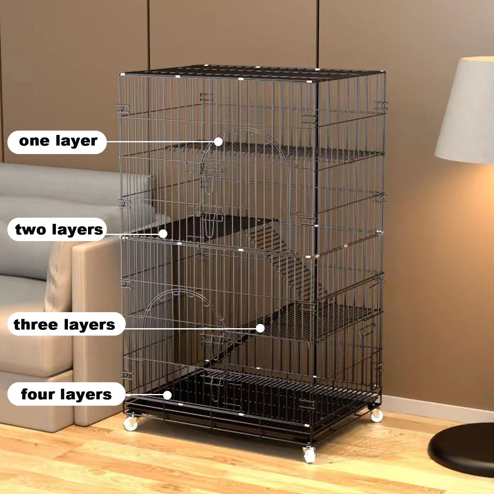Catio, recinto per gatti da esterno, grande gabbia per gatti con tetto, amaca, ponte fai da te, cuccia per animali domestici, 1-5 gatti, box per camper, giardino, in ferro robusto, kit Catio per