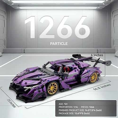 Miniatura 5 de Supercar Apollo - Juego de modelos de bloques de construcción, adecuado para adolescentes y adultos para coleccionar, modelo de superdeportivo a