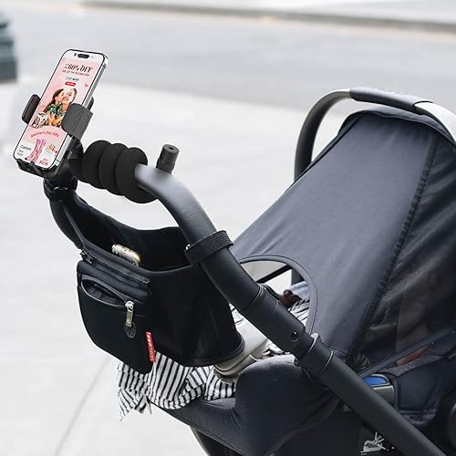 Miniatura 7 de Uogw Soporte de teléfono para cochecito para padres y bebés, soporte universal de cuello de cisne flexible de 20 pulgadas de longitud para