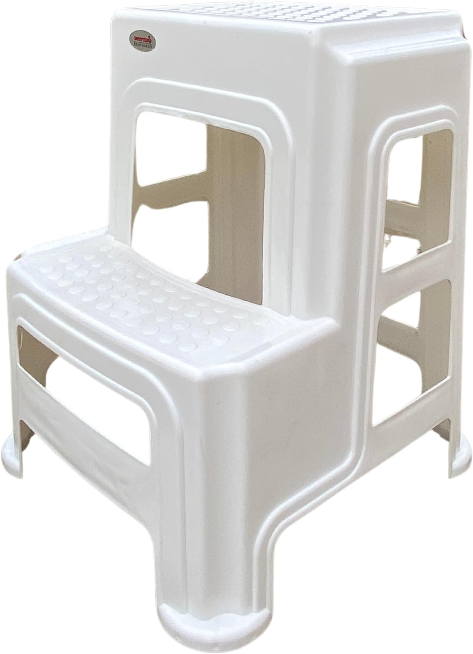 Supreme 2-Step HeavyDuty Multi-Purpose Step Stool for Kitchen, Home and Office Use (Color-Milky White, Pack of 1)
