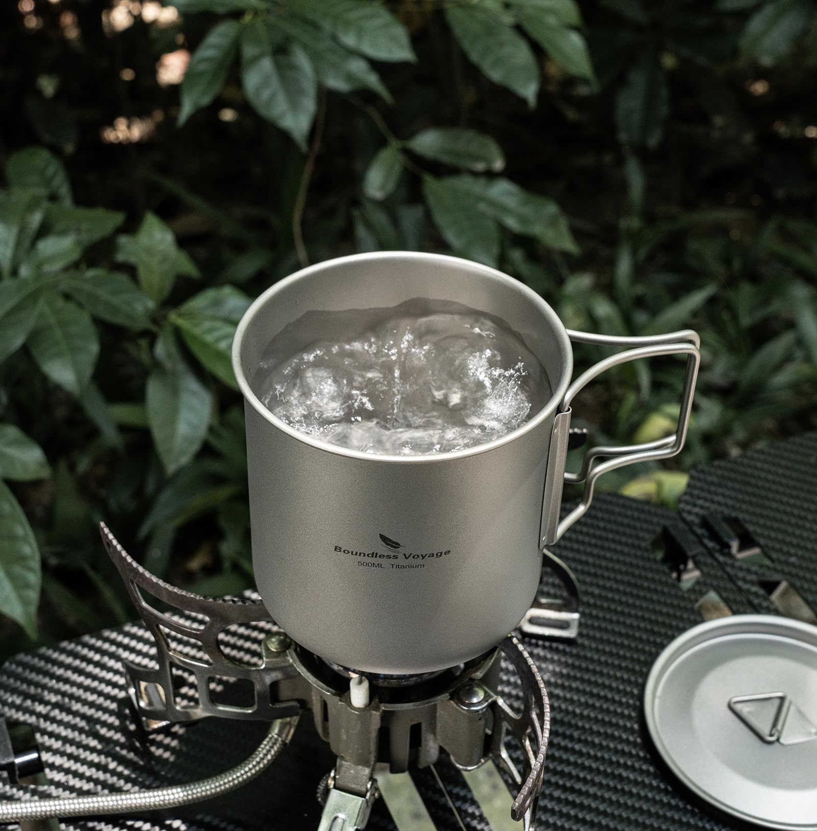Boundless Voyage Ti3058D-350ml - Tazza da campeggio in titanio a strato singolo, per tè e caffè, ultraleggera, per viaggi all'aperto, 220 ml, 350 ml, 500 ml