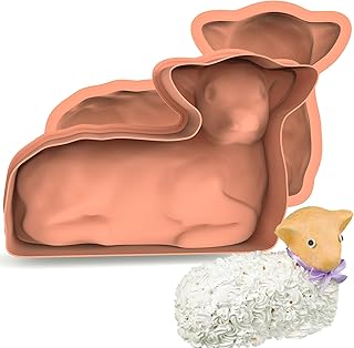 Kamehame Lamb Cake Mold, Silicone 3D Easter Lamb Cake Molds for Baking, Spring Lamb Mold