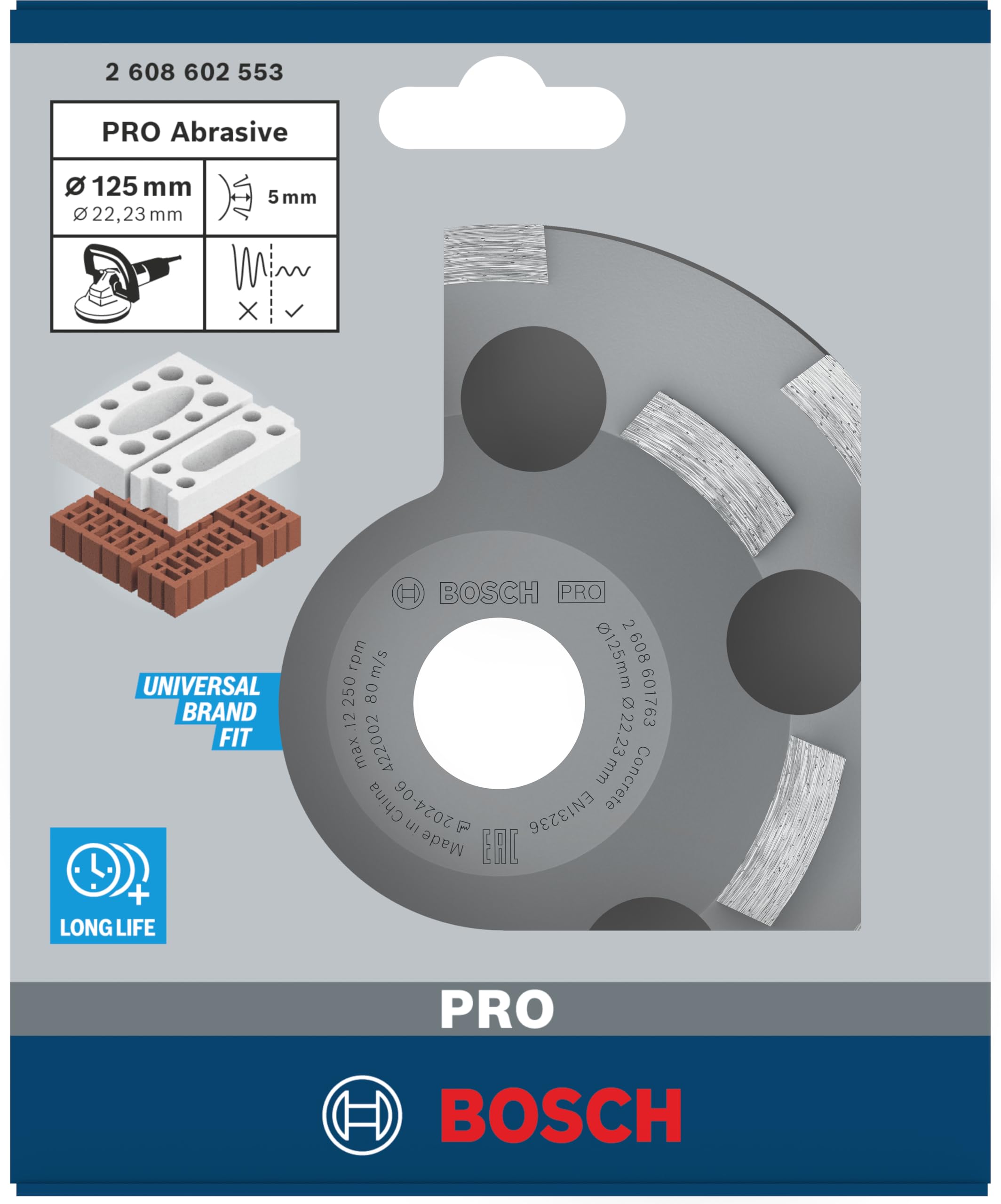 Bosch Profesional TARCZA GARNKOWA BETON 125MM