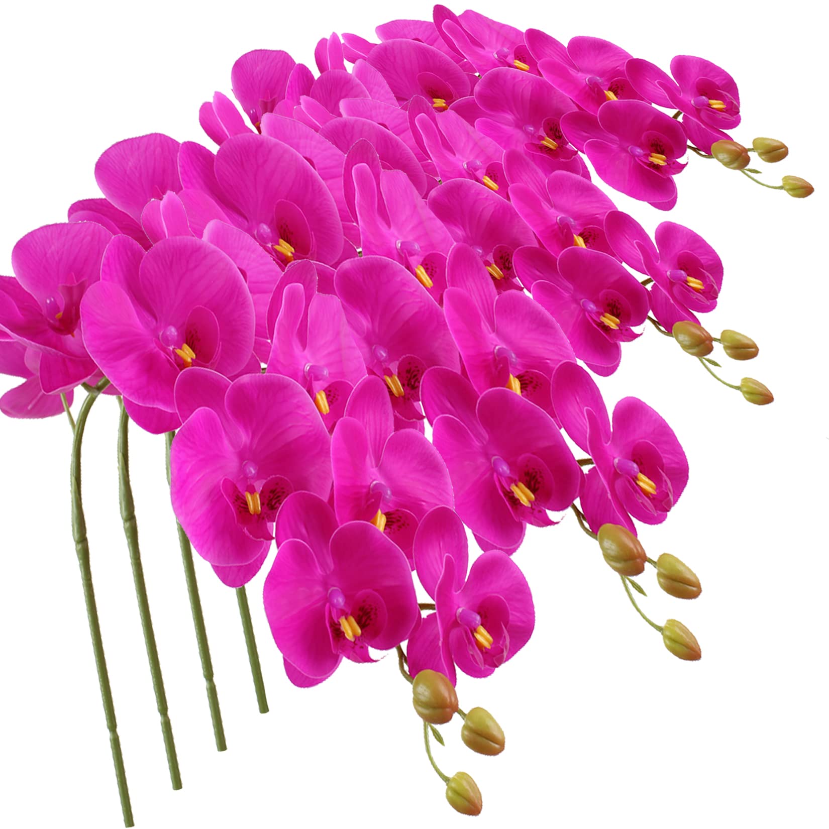 Phalaenopsis artificiel violet FagusHome 105cm pour décoration salon chic