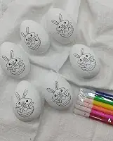 Ovos De Páscoa Infantil Para Colorir 6,5cm