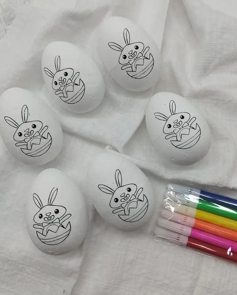 Ovos De Páscoa Infantil Para Colorir 6,5cm