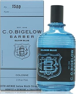 C.O. Bigelow Elixir Blue Cologne for Men, Watery Marine Fragrance, Long Lasting Men's Cologne, Elixir Perfume for Men, 2.5 Fl Oz