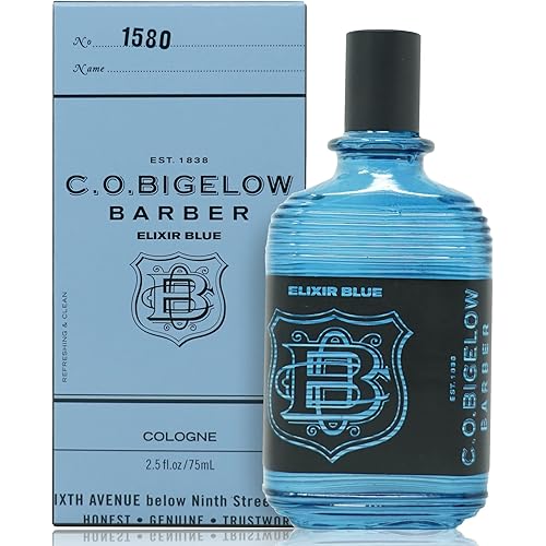 C.O. Bigelow Elixir Blue Cologne for Men, Watery Marine Fragrance, Long Lasting Men's Cologne, Elixir Perfume for Men, 2.5 Fl Oz