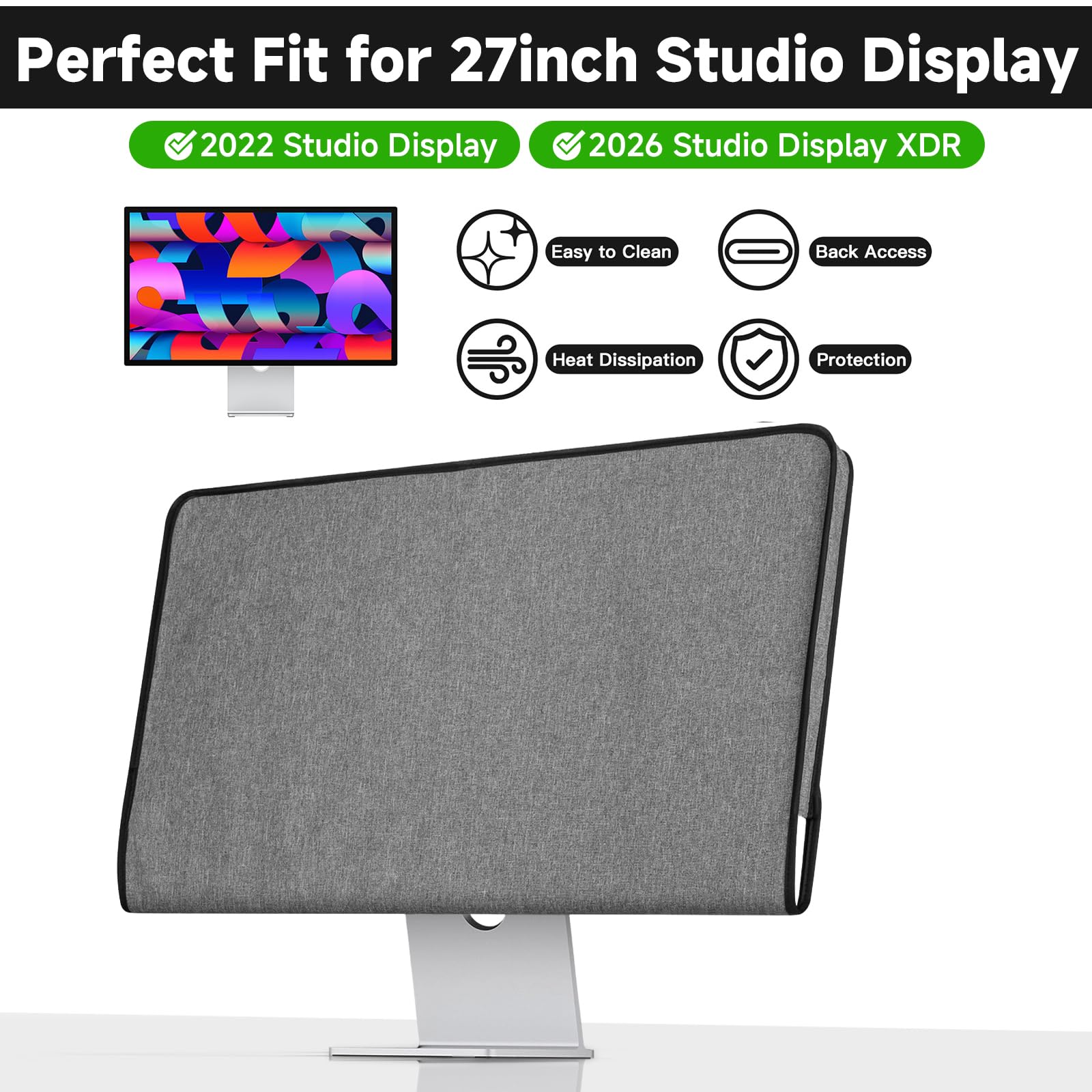 Amazon.co.jp: CaSZLUTION モニターカバー 27インチのApple Studio