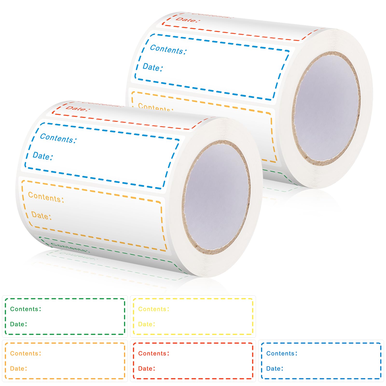 1000Pcs Removable Freezer Labels,1 x 3 Inch Food Labels for Food Containers Food Date Stickers Refrigerator Food Storage Labels Easy Clean No Residue(Muticolor)