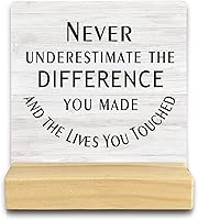 Vista 7 de QASHWEY Letrero de Placa de Madera de Compañero de Trabajo de Apoyo Emocional Decoración de Escritorio, Regalos de Agradecimiento Regalos