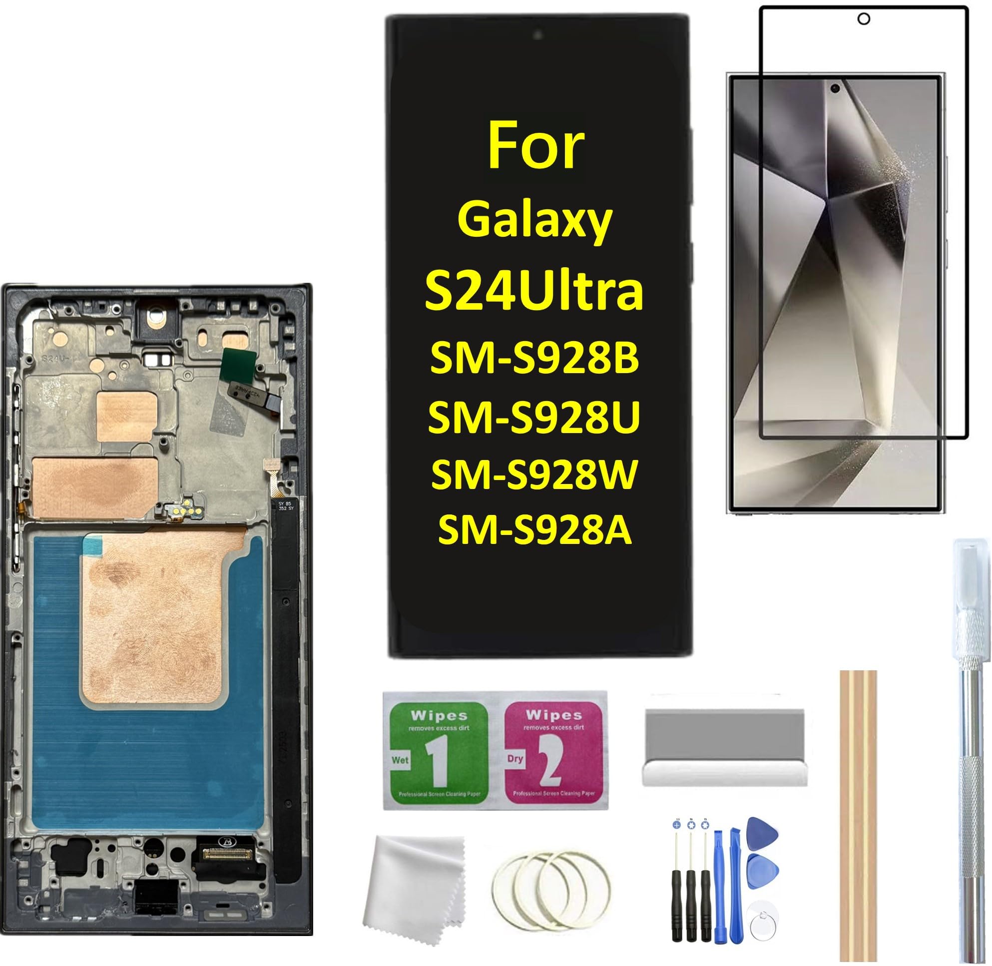Amazon.com: Galaxy S24 Ultra LCD Screen with Frame Replacement for