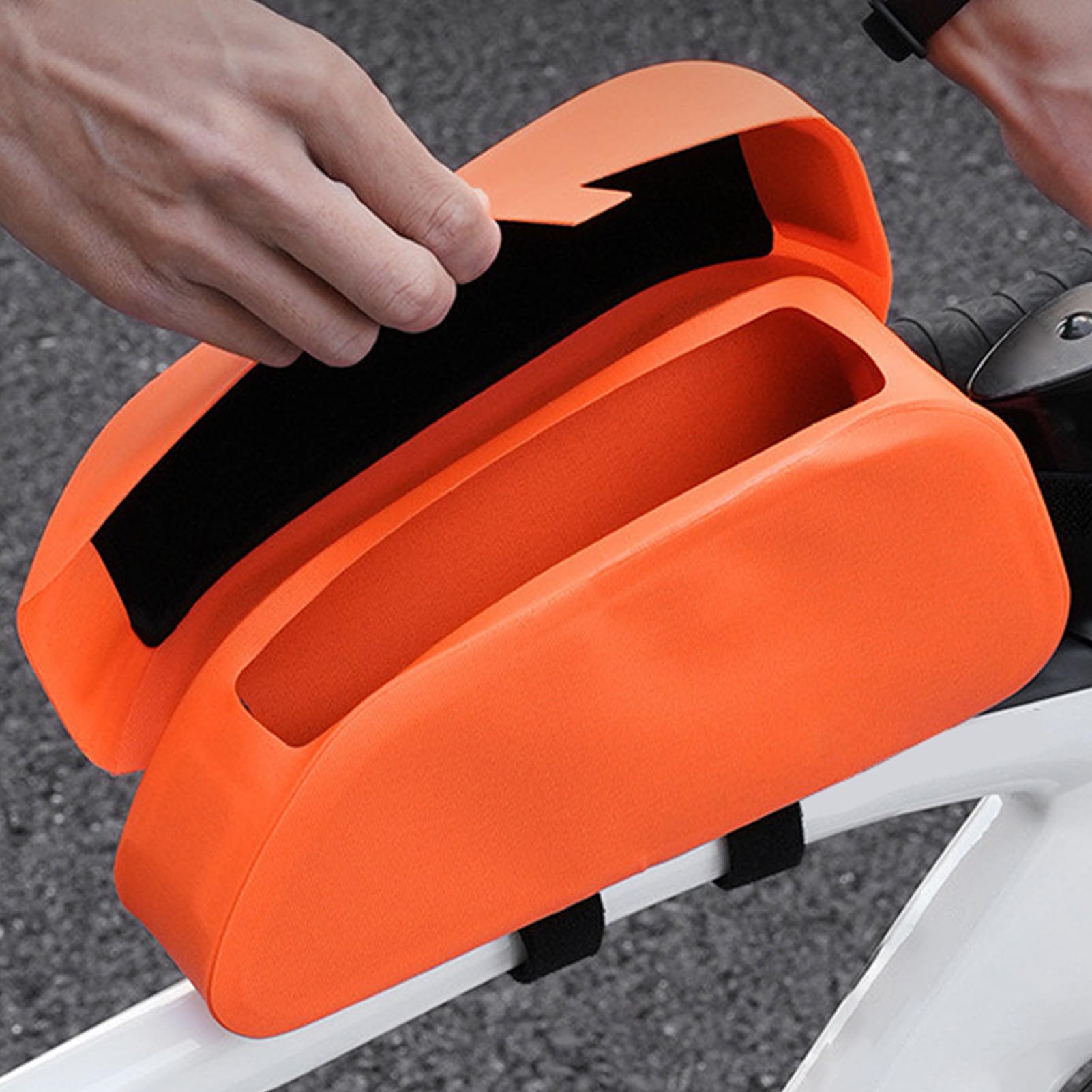 Générique Borsa per telaio da bicicletta, custodia impermeabile con chiusura magnetica, custodia per telaio da bicicletta, organizer per attrezzi e telefono, per escursioni in montagna, viaggi