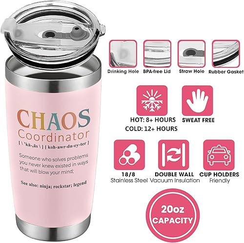 Miniatura 3 de Regalos de agradecimiento para mujeres, jefa, compañera de trabajo, gerente, oficina, enfermera, empleada - Regalos para coordinadora del caos -