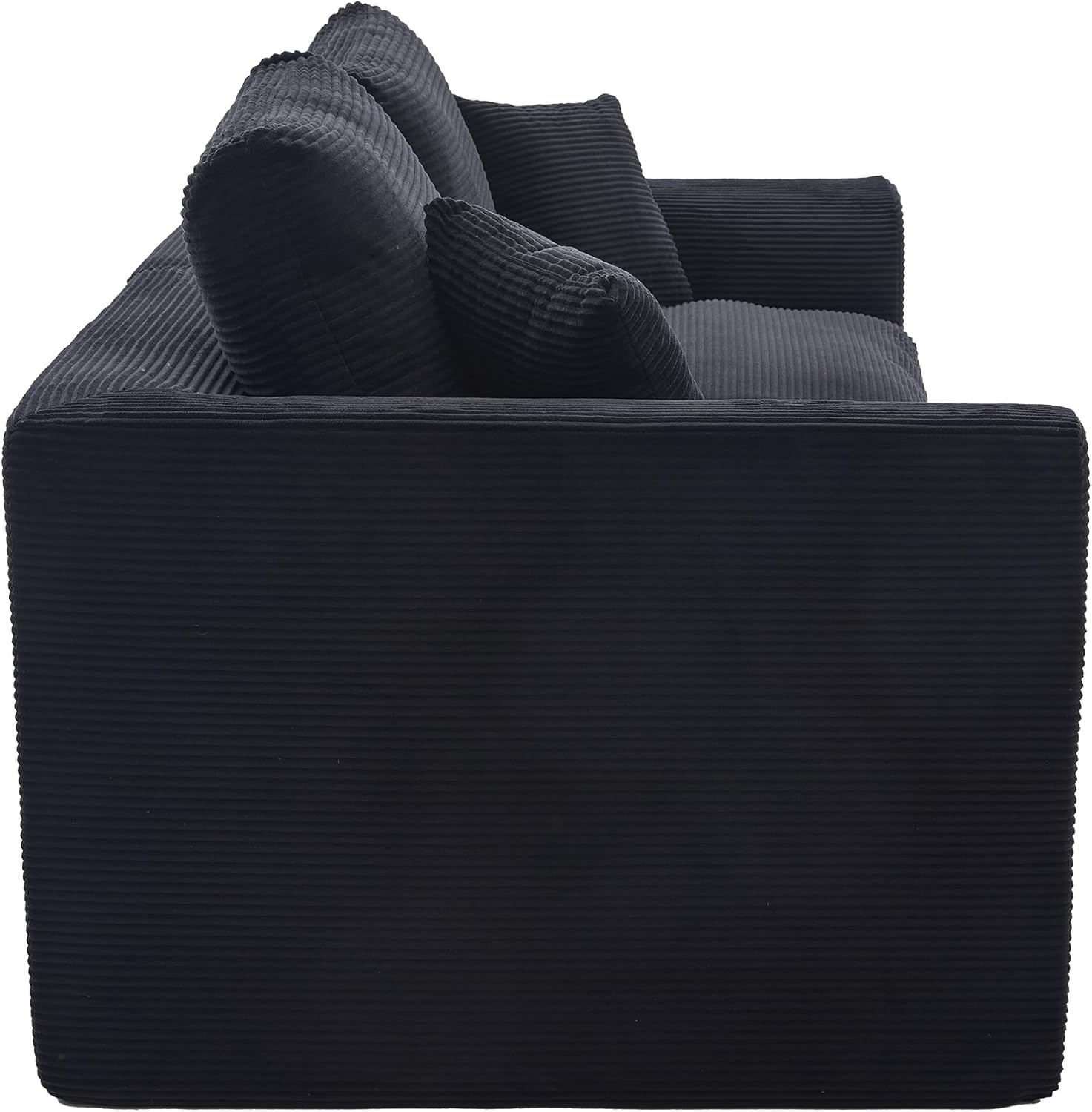 80.3" Cloud Loveseat Boneless Sofas for Living Room, 2 Seaters Modular Foam Cloud Sofa Couches, 2 Seat Compression Foam Couch with Toss Pillows, No Assembly Required