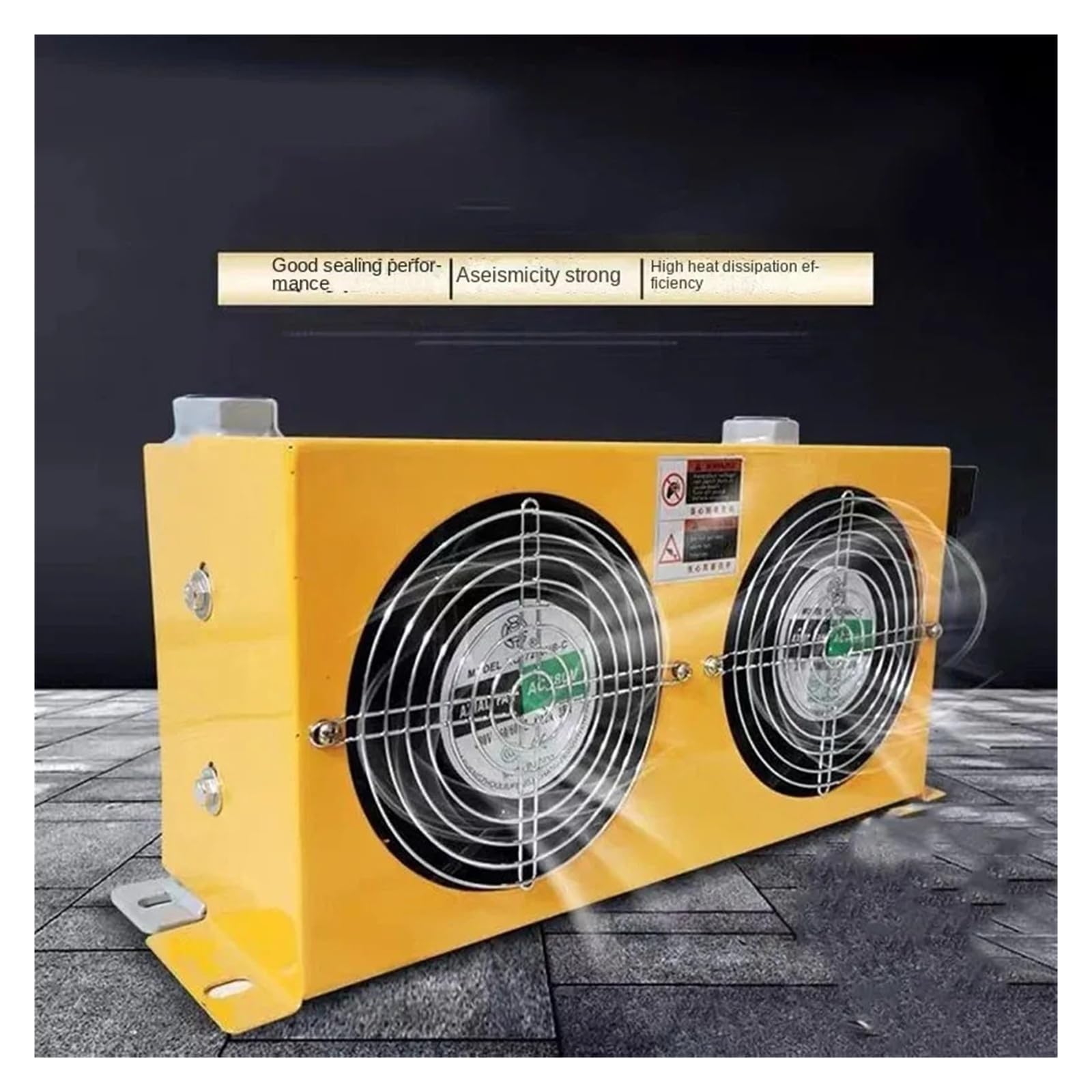 AH0608TL 60L/MIN 48W Raffreddatore d'aria idraulico Radiatore olio raffreddato ad aria Ventola idraulica in alluminio con aletta 2Mpa Operazione stabile