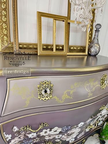 Miniatura 2 de Redesign with Prima Redesign Furniture Decor Moulds Lilian Scrolls5 x 0.346 in de grosor para tocador de funiture, chocolate, pastel, dulces,