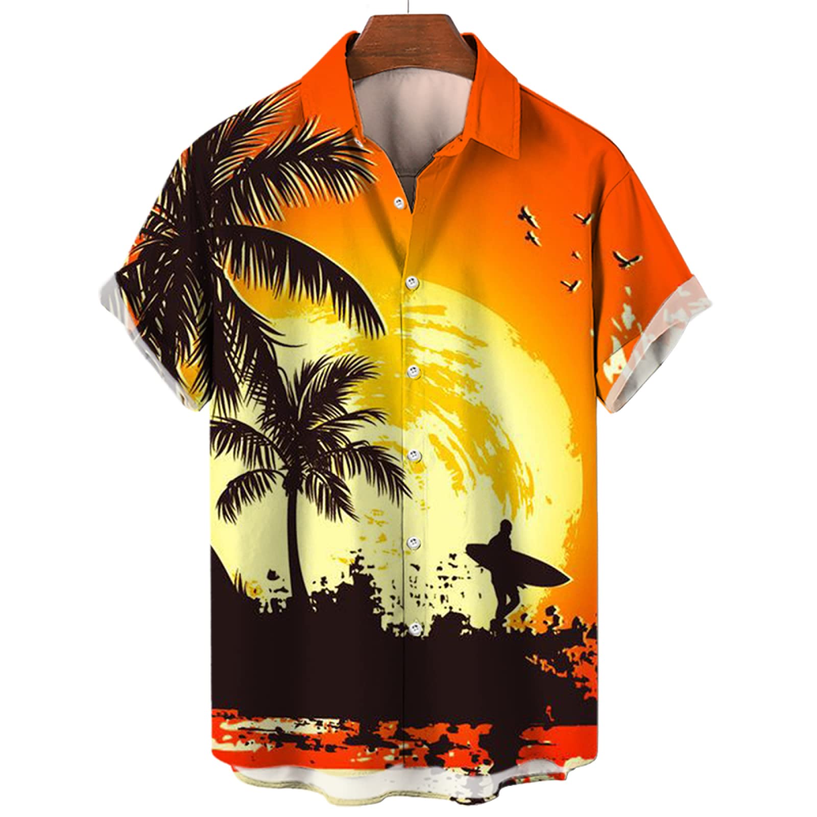 Camicie hawaiane da uomo estive stampa 3D divertente gatto