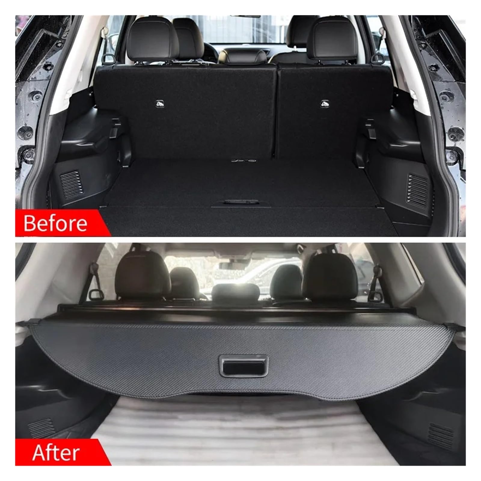 Cubierta Carga para Nissan para X-Trail para Rogue 2014 2015-2020 Cubierta Carga Maletero Portaequipajes Retráctil Escudo Impermeable Privacidad Cortina Maletero(Leather)