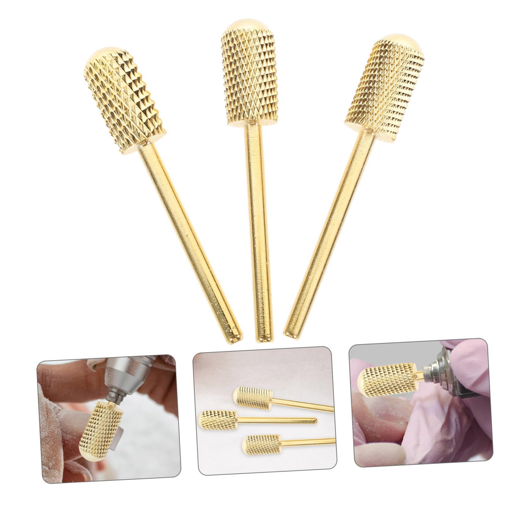 Healvian 12 Piezas brocas para clavos de carburo puntas de taladro de uñas cutícula brocas de manicura pedicura pedicure accesorios de manicura brocas de seguridad para taladro de uñas duro