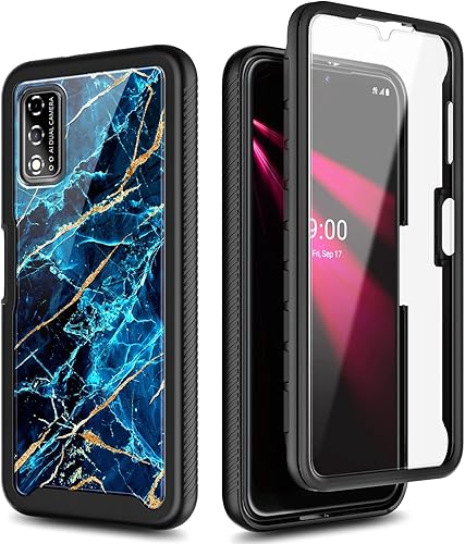 Miniatura 6 de NZND Funda para T-Mobile REVVL V (6.52 pulgadas 4G 2021) con protector de pantalla incorporado, funda protectora de cuerpo completo a prueba de