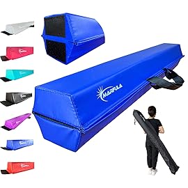 MARFULA Balance Beam - Folding Floor Gymnastics Equipment for Kids, Non Slip Base - 6 FT to 10 FT
