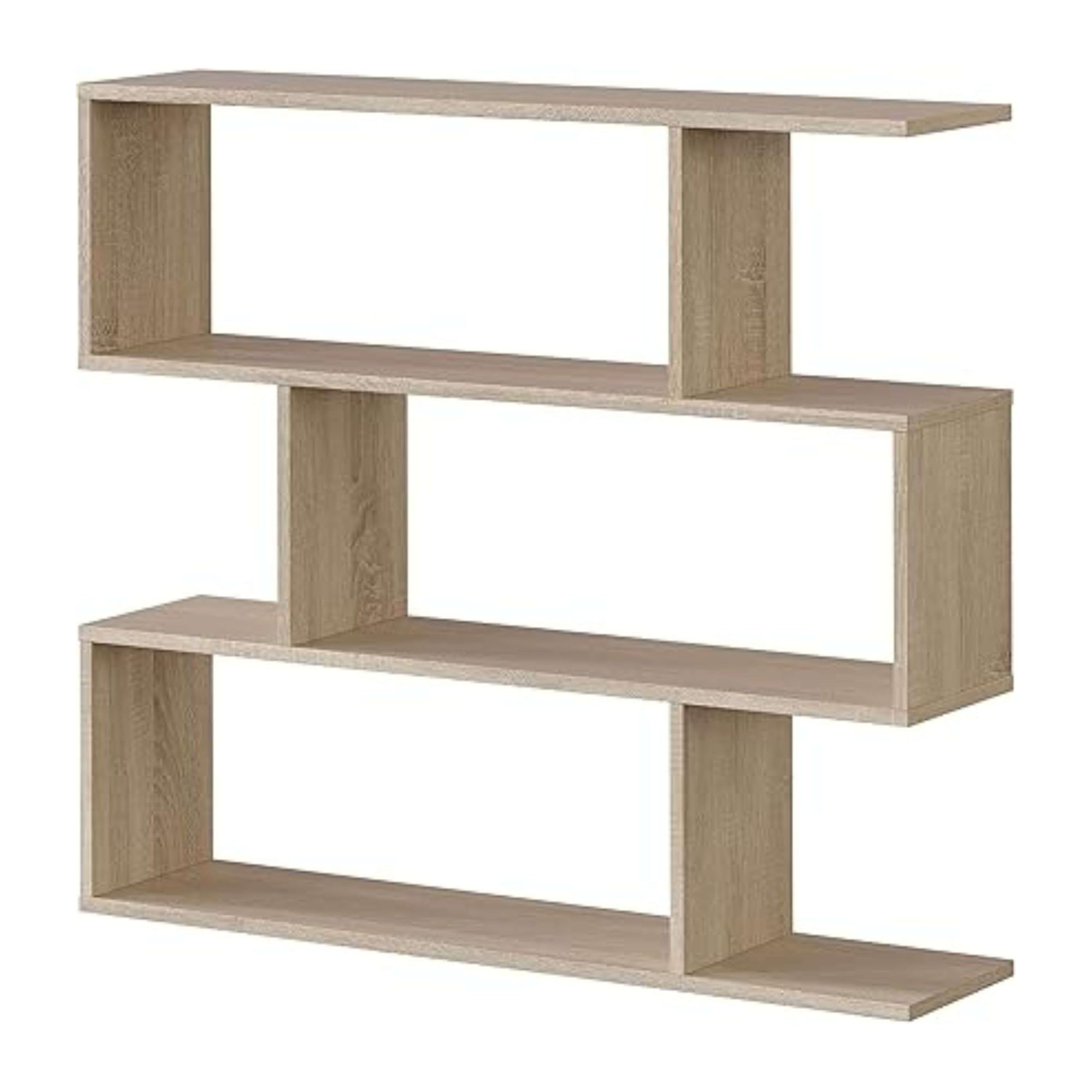 Habitdesign Estantería Librería Bolonia Color Roble 6 Huecos, Para Salón, Comedor O Despacho, 110 cm (ancho) 25 cm (profundo) 97 cm (altura)