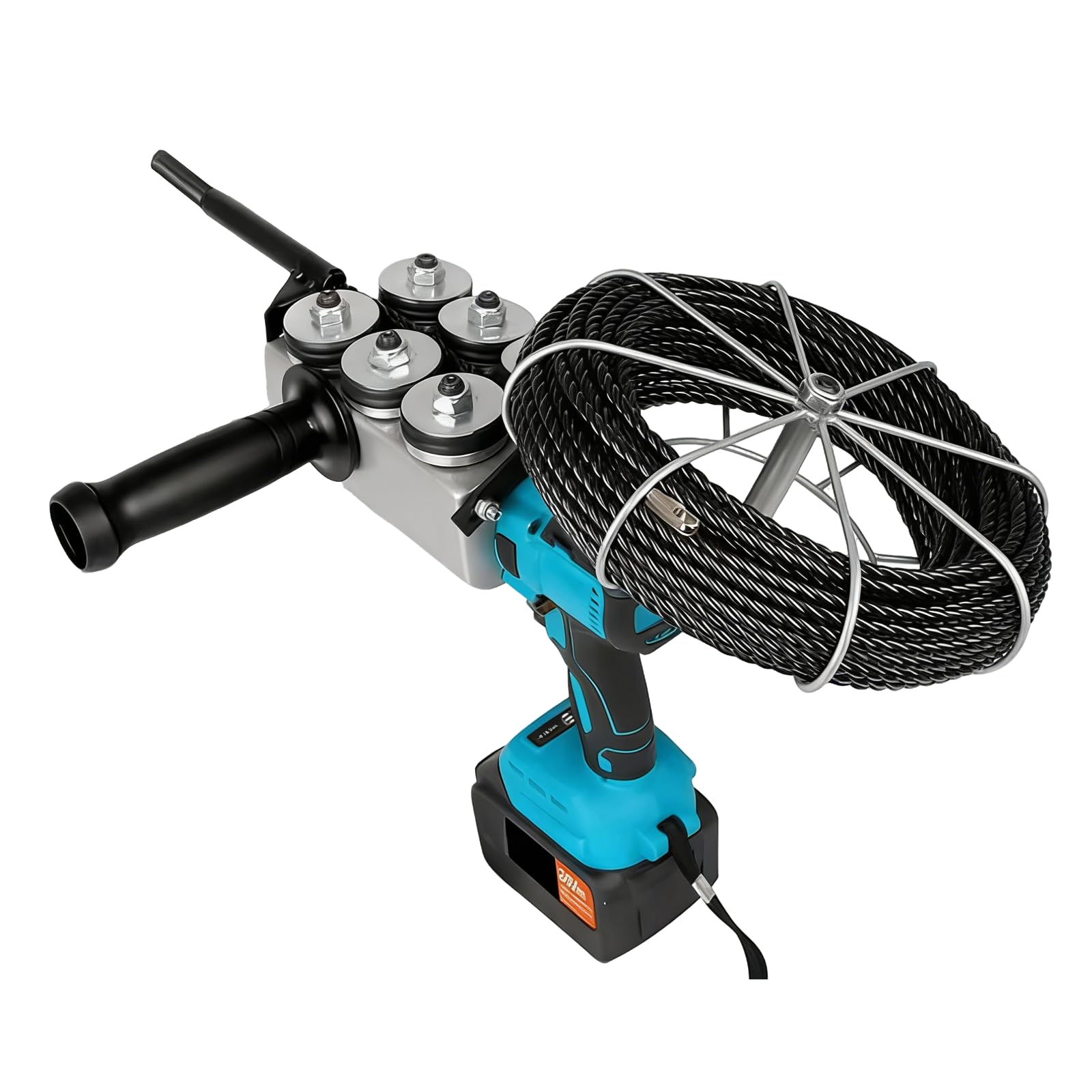 ZHENYUWANG Wall threading machine, automatic brushless electrician's wire threading machine, electric wall threading machine, DIY tool