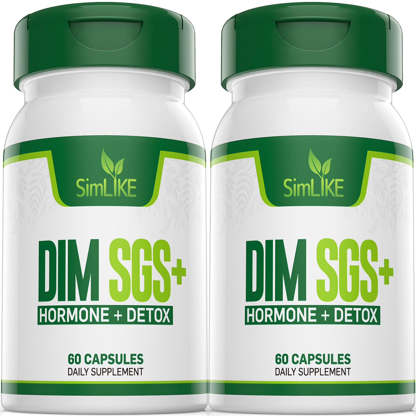 DIM SGS + - Hormone + Detox,Encourages Normal Estrogen Metabolism,Hormone Balance, Hormonal Acne Supplements, Menopause Support,Helps Control Appetite,Promotes Detoxification(Pack of 2)