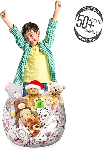 Miniatura 180 de Lunarable Silla de almacenamiento para adolescentes, coloridos patines de estilo retro, para actividades juveniles, para niñas y niños, divertido