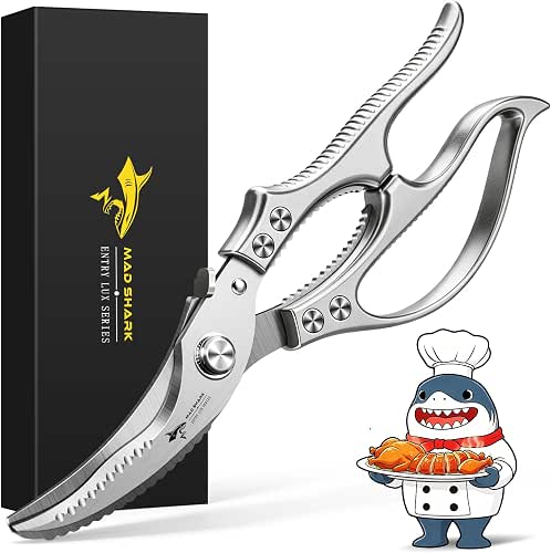 MAD SHARK Heavy Duty Poultry Shears, Kitchen Shears with Non-Slip