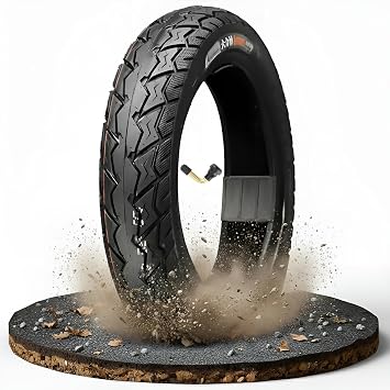 90/90-12 Tire for Mini Bike Front Rear Street Llanta, 90/90/12 Tubeless Anti-slip Tyre, 90 90 12 Wear-resistant Neumatico Used for Daily Commuting on Various Roads 300 kPa MAX LOAD 535 LBS