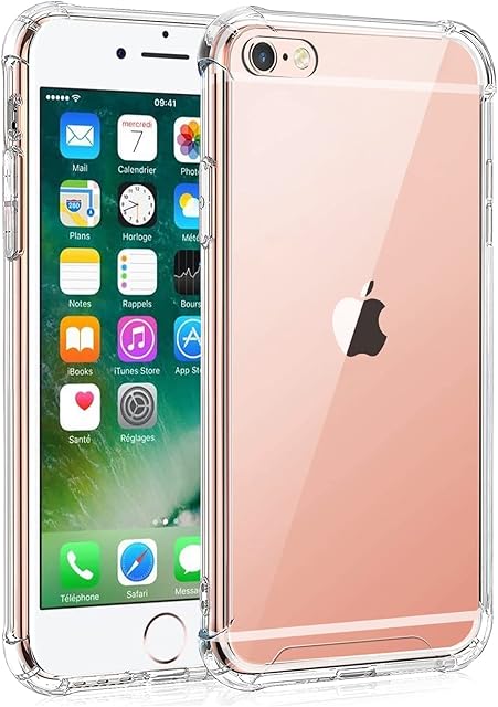 Whioltl Case for iPhone 6 and iPhone 6s, Crystal Clear Basic Case, Shockproof Bumper Cover, Anti-Scratch Clear Back, Phone Cover for iPhone 6s Smartphone, Transparent