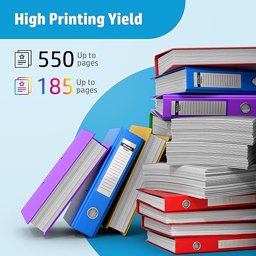 Miniatura 3 de 222XL - Cartuchos de tinta de repuesto para cartuchos de tinta Epson 222XL T222 22XL T222 negro y paquete combinado de color funciona con impresoras