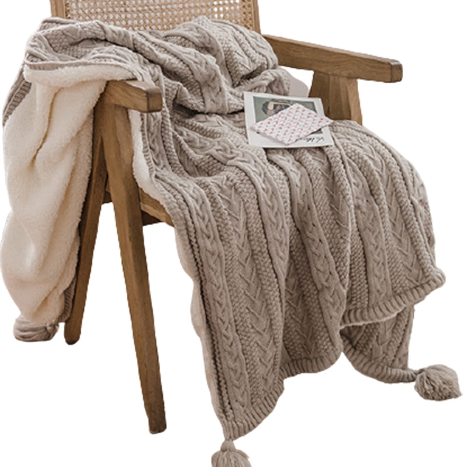 Coral Fleece Knitted Blanket Hogar Dormitorio Sofá Manta Manta Oficina Aire Acondicionado Edredón Polar Fleece Manténgase Abrigado y Cómodo en Otoño e Invierno