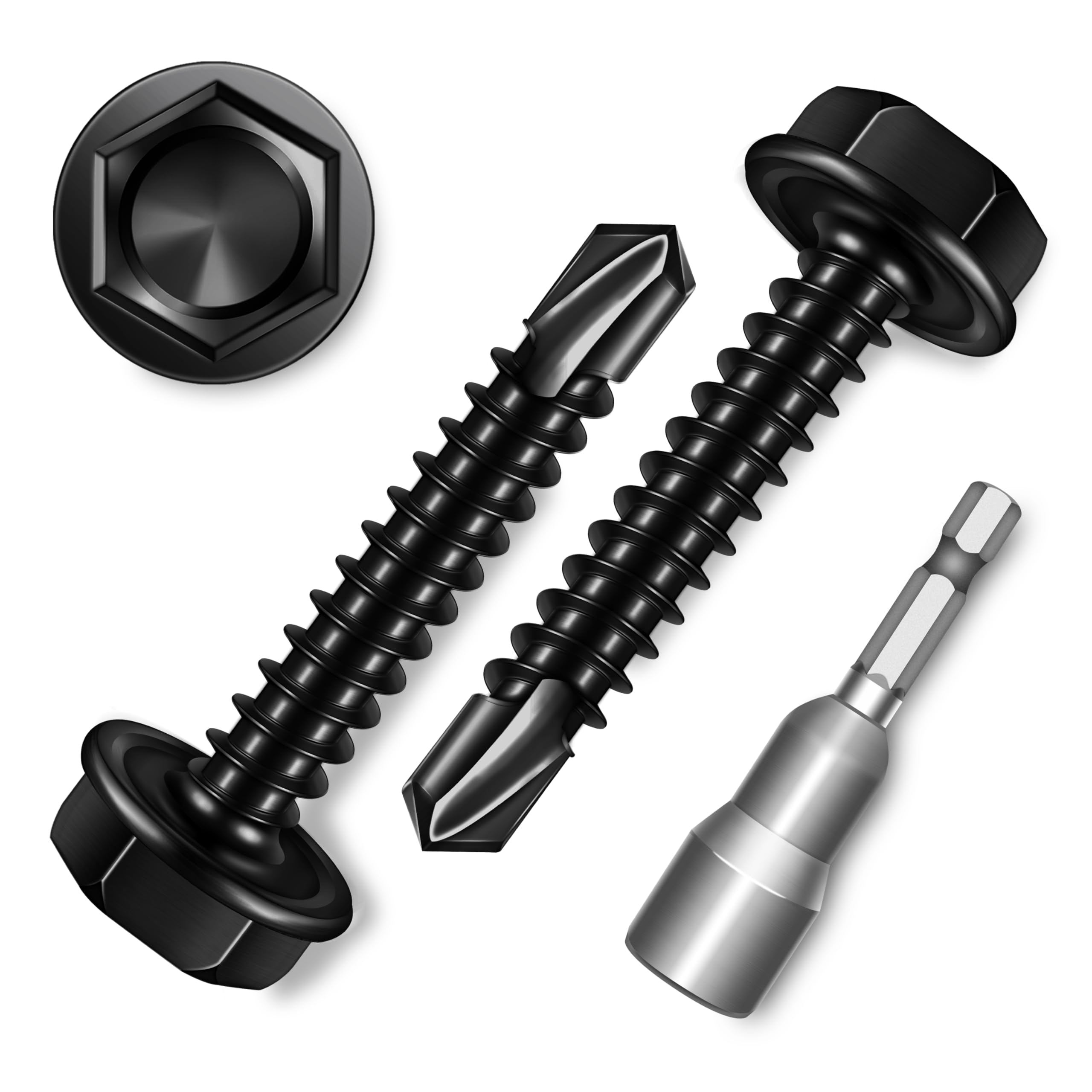 Sheet Metal Screws - 100 Stainless Steel Self Drilling -15 Sheet Metal Screws - 100 Stainless Steel Self Drilling -15