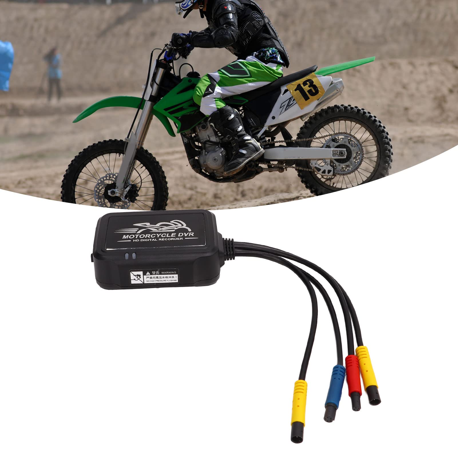 Rejestrator Jazdy, Rejestrator Jazdy Motocyklowej Podwójny Obiektyw 1080P HD IP67 Wodoodporny Monitor Poklatkowy do Fotografii Postojowej Uniwersalny