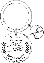 AMZQ Grandad Gifts from Grandson Grandad Birthday Gifts Keyring Christmas Father's Day Keychain Gifts
