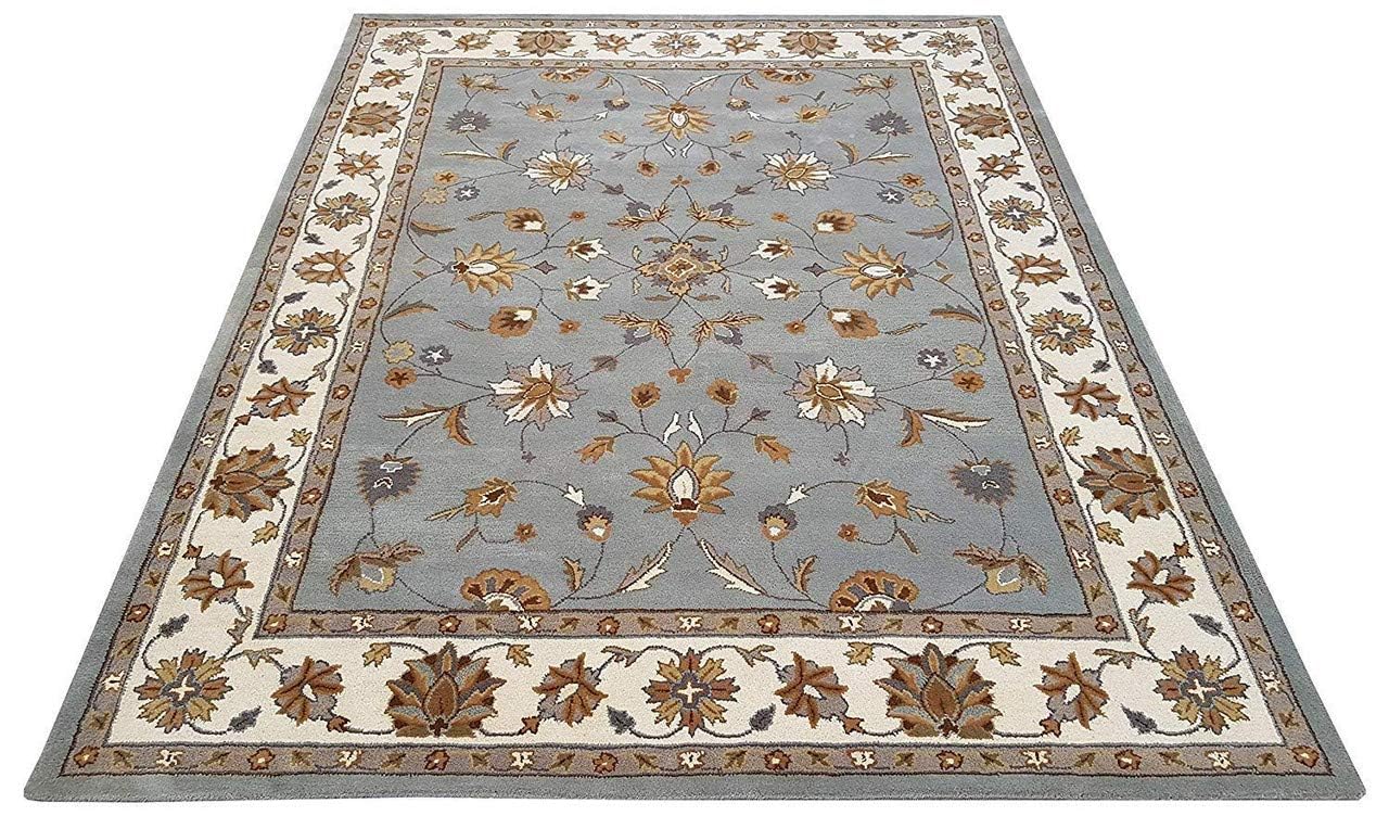 Handmade Tufted Wool Carpet – Premium Thick Embossed Geometric Design Rug for Living Room, Bedroom & Hall (Multi 6, 7 x 7 Feet Square)-image-43