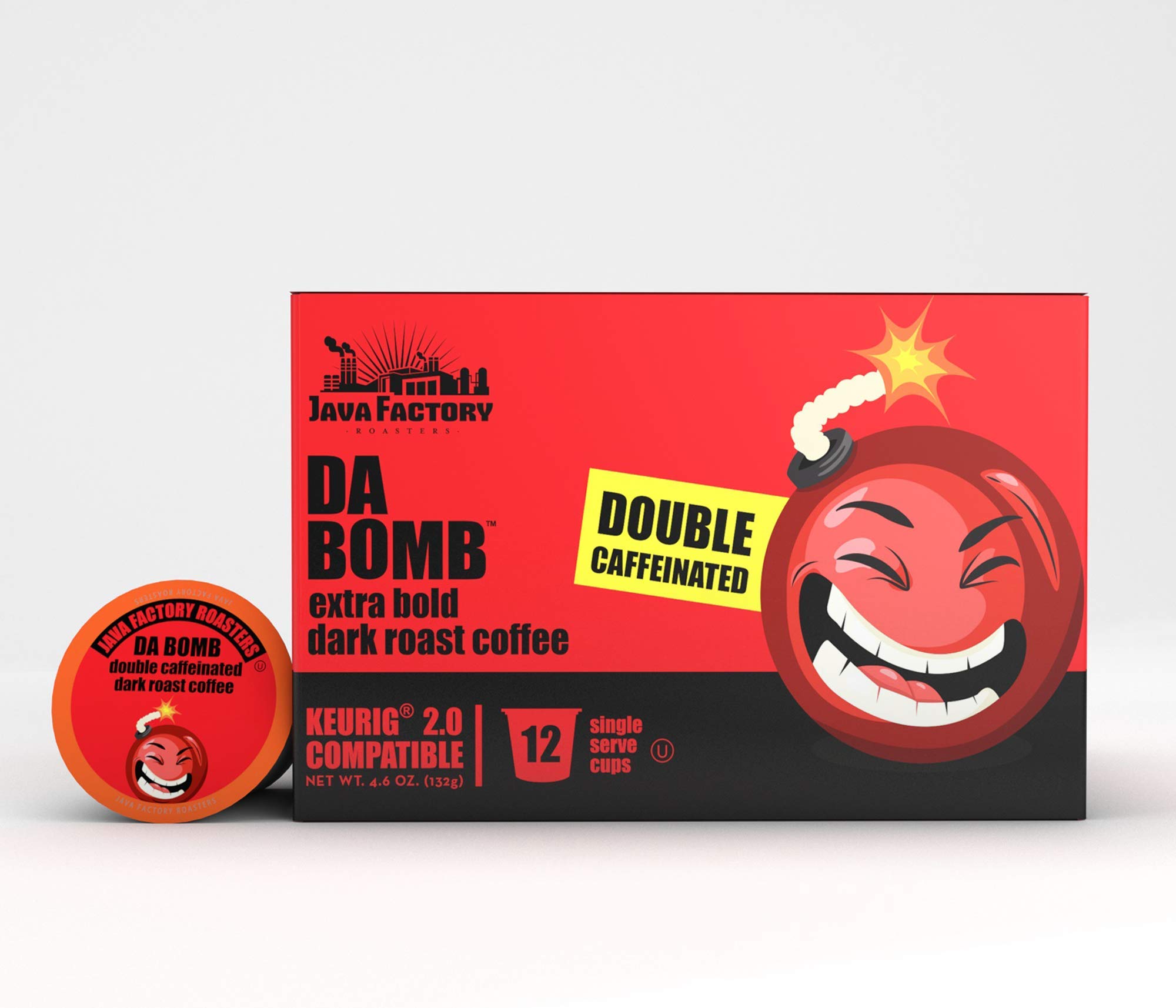 Amazon.com: Java Factory Extra Caffeine Strong Coffee Pods, Extra Bold ...