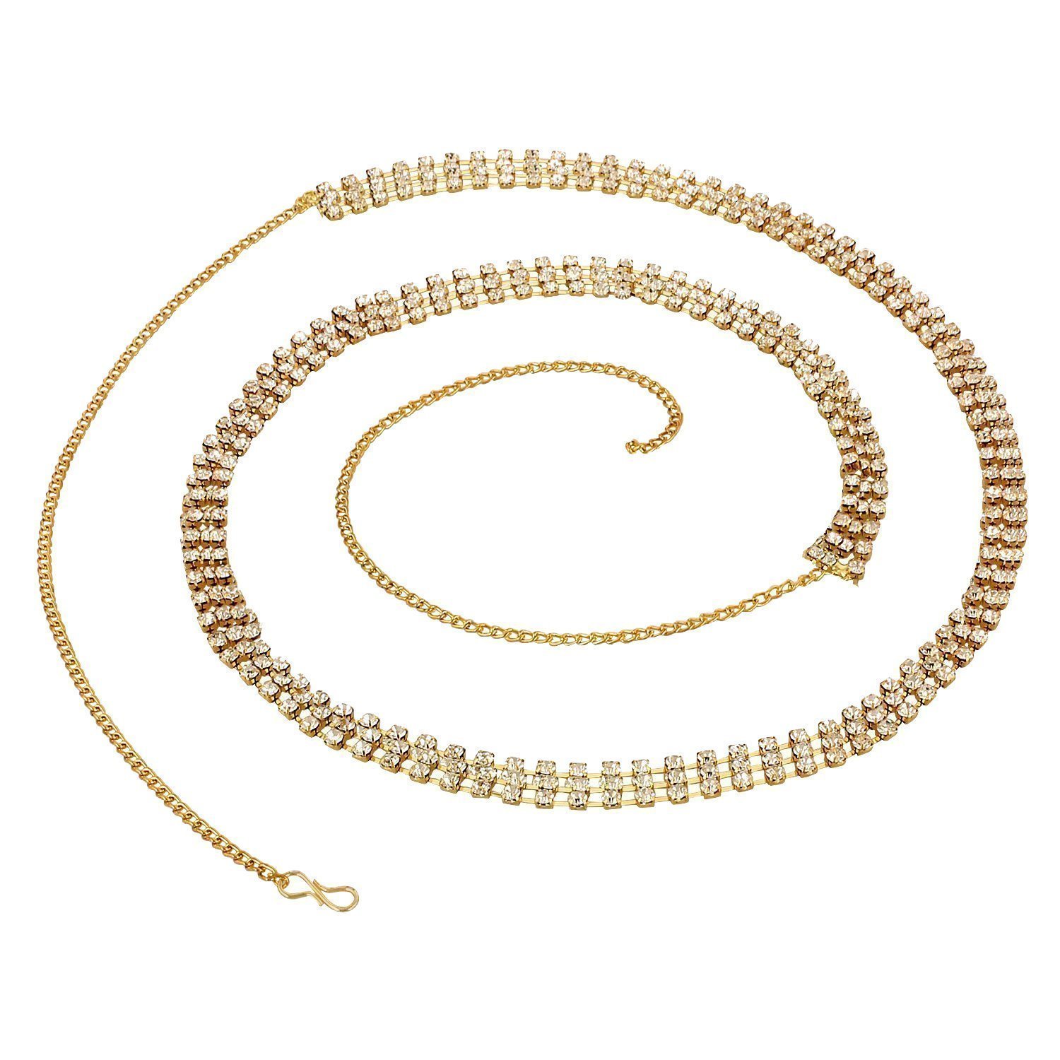 VAMA Fashions Stone Golden kamarband vaddanam ottiyanam Kamar Bandhani Waist Hip Belt Chain for Saree Lehenga (B06XHNDNZ6) Amazon Price History, Amazon Price Tracker